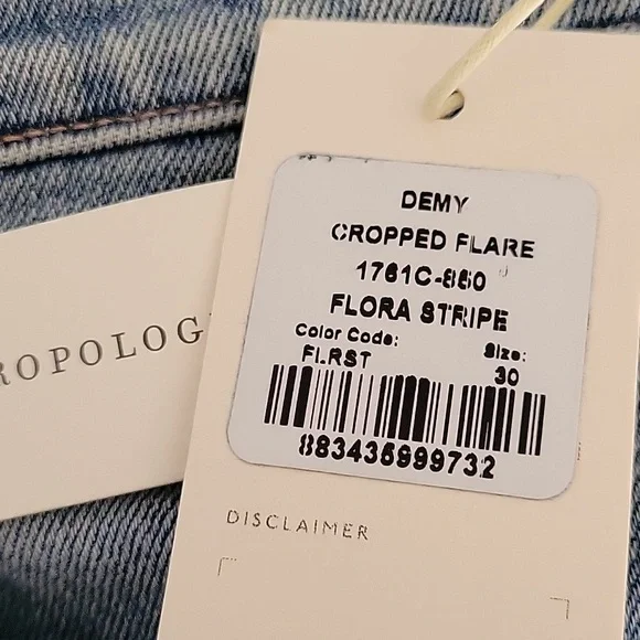 Citizens of Humanity Demy Flare Floral Stripe New 30 - Picture 16 of 16